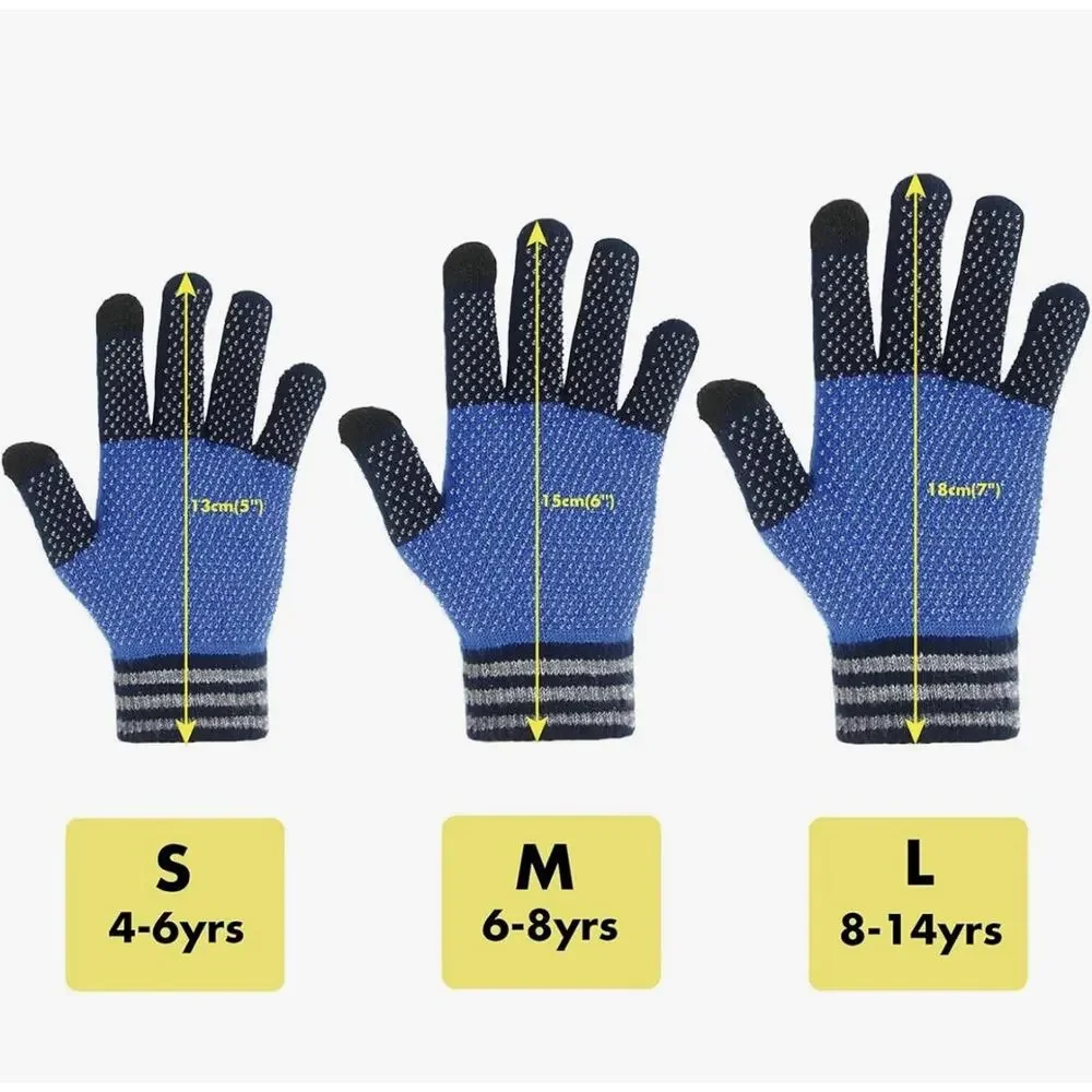 MIG4U Kid's Winter Gloves 3 Pack Magic Touchscreen Fingers Camo Size L (8-14Y)